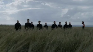 várias pessoas num campo